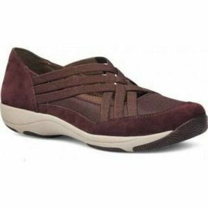 Dansko Hilde Slip On Shoes Red White Leather Lined Strappy Size 11 EUR 41